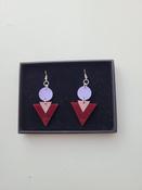 Arrow Lilac and Wine Earrings image