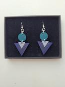 Arrow Teal and Blue Earrings image