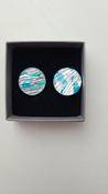 Ró Earrings Aqua Silver