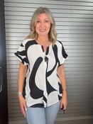 Print Top One Size - Black