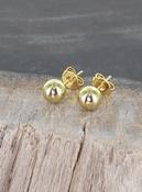Simple Ball Stud Earrings Gold - Plated image