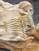 Open 8-Bar Cuff Gold image
