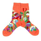 Lucky Socks - Flowers on Orange image