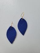 Duilleogin Small Leaf Earrings - Royal Blue image