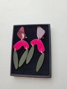 Capulet and Montague - Stick and Stones Burgundy Pink Green Earrings image