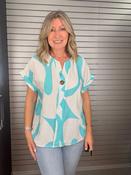 Print Top One Size - Turquoise