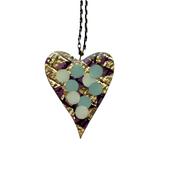 Rothlu Necklaces - Crush Heart Necklace Deep Purple image