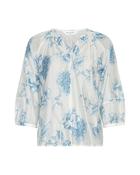 MSCH Evangelia 3/4 Top Blue Flower - XS/S image