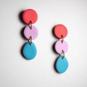 Noor Peach Lilac Blue Earrings image