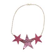 Réalt Leather Star Necklace Pink Shimmer image