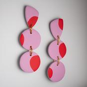 Siena Lilac and Red Dots Earrings image