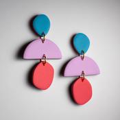 Suki Blue Lilac Peach Earrings image