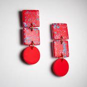 Zara Red Splash Earrings image