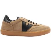 Victoria 1126219 Berlin Beige Suede Black Trim Gum Sole