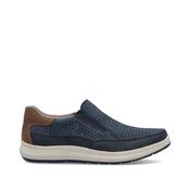 Rieker 16952-14 Navy Mens Summer Slip-On Shoes Perforated Leather