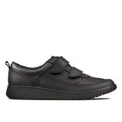 Clarks Scape Flare Black Leather - Standard Width Boys School Shoes image
