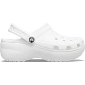 Crocs Classic Platform Clog W White Ladies Clog Sandals