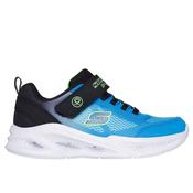 Skechers Meteor-Lights-Krendo - Black / Blue  401495L Boys Light-Up Trainers