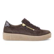 Gabor 6010.02.005 Wisdom Ladies Brown Chocolate Trainers Gold Zip image