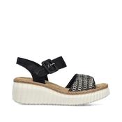 Rieker 69176-00 Black Ladies Everyday Sandals