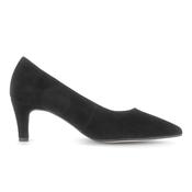 Gabor Women’s Daze 81.390.17 Black Leather Court Shoe – Sleek Fit Elegant Heels with Comfort Insole