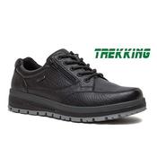 G Comfort A-913S Black Waterproof Mens Wide Fit Trekking Shoes with Zip and Lace Closure