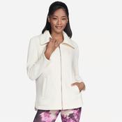 Skechers JA214 Go Snuggle Tunic Full Zip Jacket Off White Ladies Full Zip Jackets