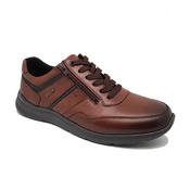 G Comfort S-963C Cognac Waterproof Wide Fit Zip and Lace-up Casual Light Weight Mens Shoe image
