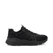 Rieker Men’s U1303-00 Black Textile Slip-On Trainer – Casual Lace-Style Comfort Sneaker with Removable Insole