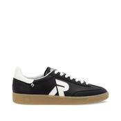 Rieker U2200-00 Black Leather Slip-On Sneakers – Lightweight Casual Mens Trainers with Cushioned Comfort &amp; Easy Slip-On Design