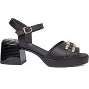 CallagHan 33503 Black Block Heel Slingback Sandals