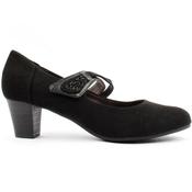 Jana 24464 Heeled Strap Shoe - Black - 36