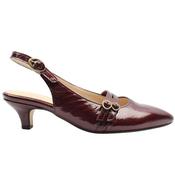 Gabor 301702 Low Heel Sling Back - Wine - 4 image