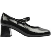 Gabor 302201 Strap Block Heel Shoe - Black Patent - 4 image