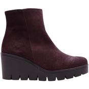 Gabor 804501 Wedge Ankle Boot - Burgundy Suede - 4 image