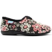 Lunar Kla144hippy Floral  Slipper - Black - 4