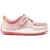 Clarks Noodleshine T Shoe - Dusky Pink F - K6.5
