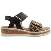 Rieker V4181 Sandal - Black/Leopard - 37 image