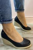 Zanni &amp;amp; Co - Navy wedge shoe image