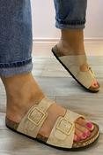 OMG - Beige/gold slider - Small fit