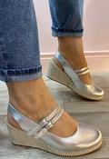 Pitillos - Silver wedge sling back