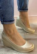 Zanni &amp;amp; Co - gold wedge shoe image