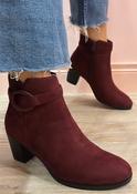 Venice - burgundy block heel boot
