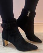Lotus - black buckle suede boot image