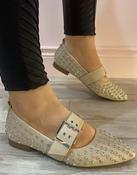 XTI - beige diamonte strapped shoe