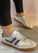 Lloyd &amp;amp; Pryce - grey/burgundy trainer image
