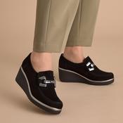 Pitillos - black suede buckle shoe image