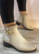Patrizio Como - Beige/gold buckle boot image
