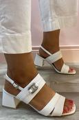 Caprice - White block heel sandal image