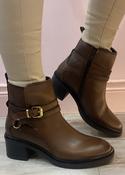 Lotus - Brown leather boot with buckle image